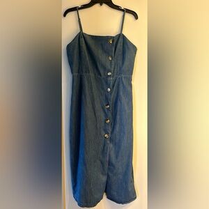 Spaghetti strap jeans dress